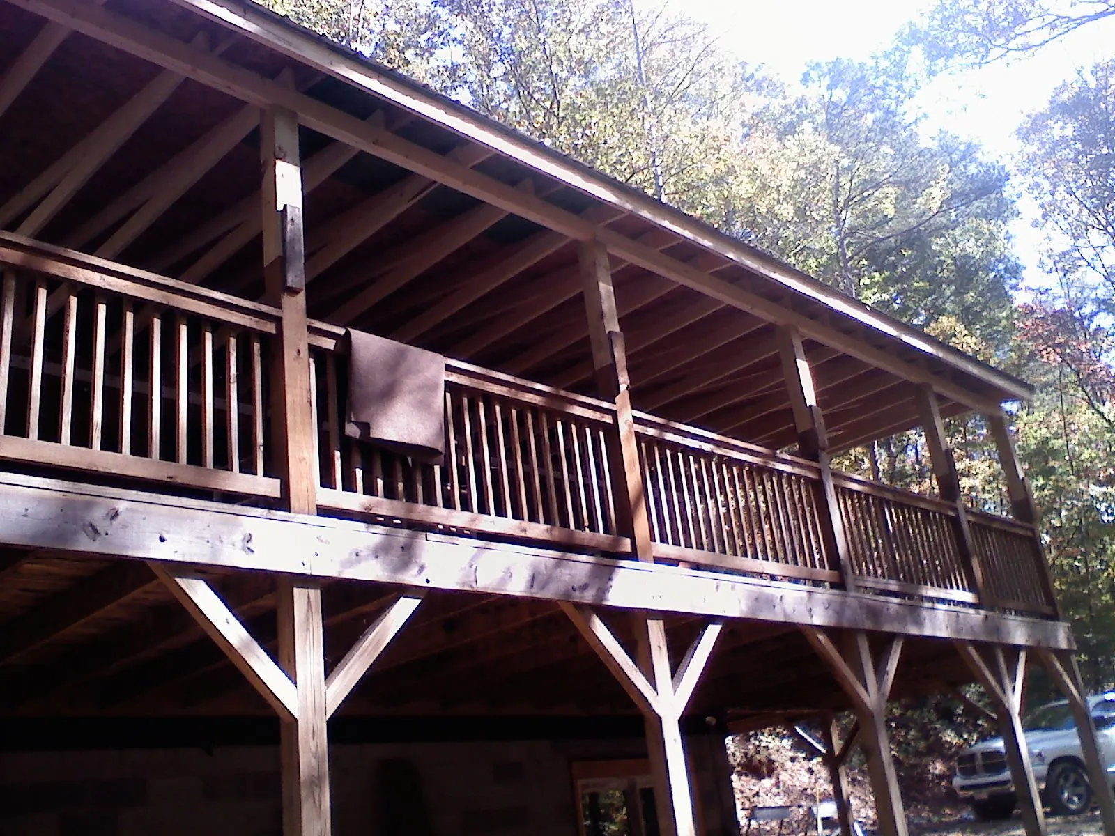 Timber framing under a new elevated porch and deck — Roof Leak Repair in Willows by Roofing Brothers